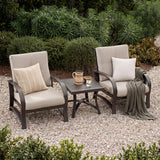 Chamber 2 Pieces Patio Fixed Chair and Side Table