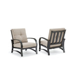 Chamber 4 Pieces Aluminum Patio Deep Seating Sets with Sunbrella® Cushions