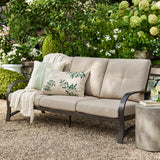 Chamber 4 Pieces Aluminum Patio Conversation Sofa Sets with Sunbrella® Cushions