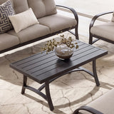 Chamber 4 Pieces Aluminum Patio Conversation Sofa Sets with Sunbrella® Cushions