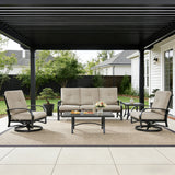 Chamber 5 Pieces Aluminum Outdoor Furniture Sofa Sets with Sunbrella® Cushions