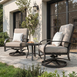 Chamber 3 pieces Outdoor Bistro Sets with Swivel Chair and Sunbrella® Cushions