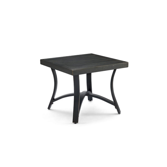 Chamber Patio Aluminum Square End Table with Half Arc Bottom