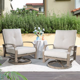 Chamber Patio Aluminum Swivel Club Chair with Sunbrella® Cushions