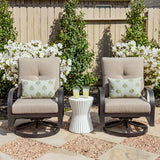 Chamber Patio Aluminum Swivel Club Chair with Sunbrella® Cushions