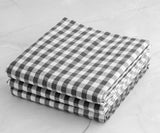 Gray Kitchen Towels - Checkered Tea Towels