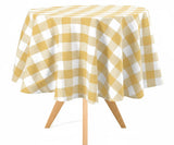 Pale Yellow Tablecloth - Plaid Tablecover