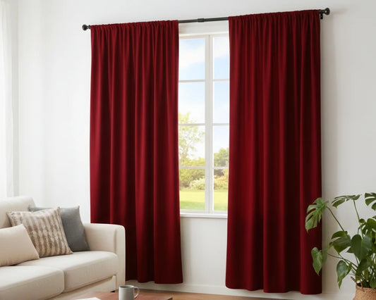 Cherry Red Curtains