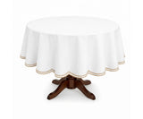 White Round Tablecloth