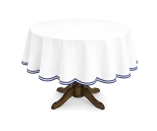 White Round Tablecloth