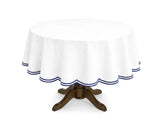 White Round Tablecloth