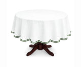 White Round Tablecloth