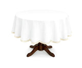 White Round Tablecloth
