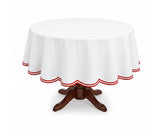 White Round Tablecloth