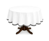 White Round Tablecloth