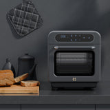 Ciarra Nosh Oven | 8-in-1 Portable Countertop Steam Oven Small Electric Oven with Air Fryer | Ashy Cloud