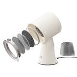 Ciarra HOOD TO GO Portable Mini Desktop White Range Hood Ivory Mist