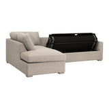 Clara 112"  Slim Arm Sleeper Queen LF Sectional