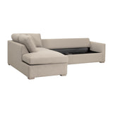 Clara 112"  Slim Arm Sleeper Queen LF Sectional