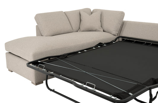 Clara 112"  Slim Arm Sleeper Queen LF Sectional