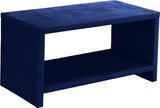 Cleo Contemporary Night Stand – Stylish Velvet Upholstered Design with Open Shelf for Storage