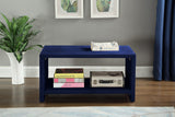 Cleo Contemporary Night Stand – Stylish Velvet Upholstered Design with Open Shelf for Storage
