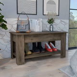 Tuhome Austin Storage Table with Liftable Top Compartment, Extendable Table Shelf, Lower Shoe Rack Shelf, Modern Entryway and Living Room Organizer, Functional Storage Furniture with Clean Contemporary Design