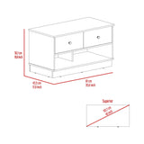 Hamilton Storage Bench with Two Spacious Drawers, Dual Open Shelves for Shoe or Accessory Organization, Sturdy Top Surface and Versatile Entryway or Bedroom Design for Modern Home Storage and Everyday Convenience