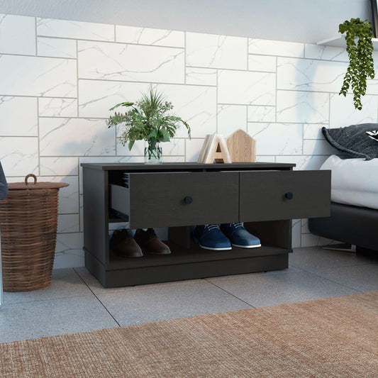Hamilton Storage Bench with Two Spacious Drawers, Dual Open Shelves for Shoe or Accessory Organization, Sturdy Top Surface and Versatile Entryway or Bedroom Design for Modern Home Storage and Everyday Convenience