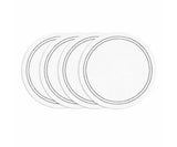 Pearls Placemats - Charcoal Embroidery