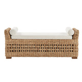 Coastal Charm: Leo Rattan Storage Bench