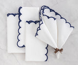 Scalloped Edge Linen Napkins