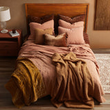 Stella Faux Silk Velvet Double Box Stitch Throw