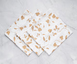 Printed Napkins - Metallic Gold Foil Napkins