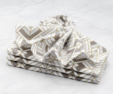 Printed Napkins - Metallic Gold Foil Napkins
