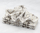 Custom Print Metallic Cotton Napkins - Customized Napkins