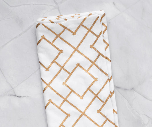 Custom Print Metallic Cotton Napkins - Customized Napkins