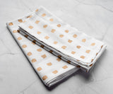 Custom Print Metallic Cotton Napkins - Customized Napkins