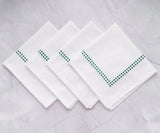 Green Cloth Napkins - Pearls Napkins