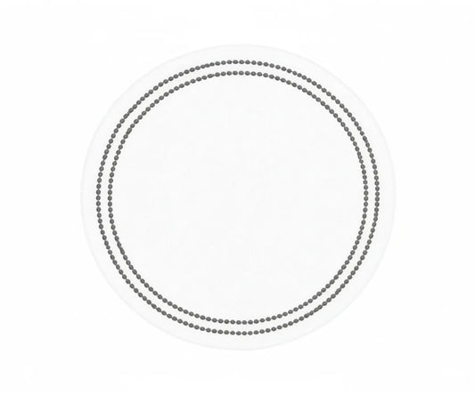 Pearls Placemats - Charcoal Embroidery