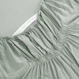 Egyptian Cotton-European Linen Adjustable Fitted Sheet Sage