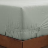 Egyptian Cotton-European Linen Adjustable Fitted Sheet Sage