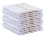 Red Linen Striped Napkins