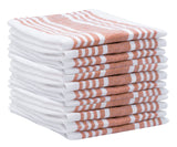 Red Linen Striped Napkins