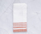 Red Linen Striped Napkins