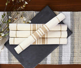 Beige Striped Cotton Placemats