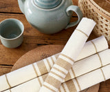 Beige Striped Cotton Placemats