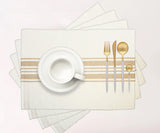 Beige Striped Cotton Placemats