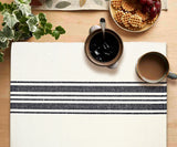 Navy Blue Striped Cotton Placemats