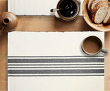 Navy Blue Striped Cotton Placemats